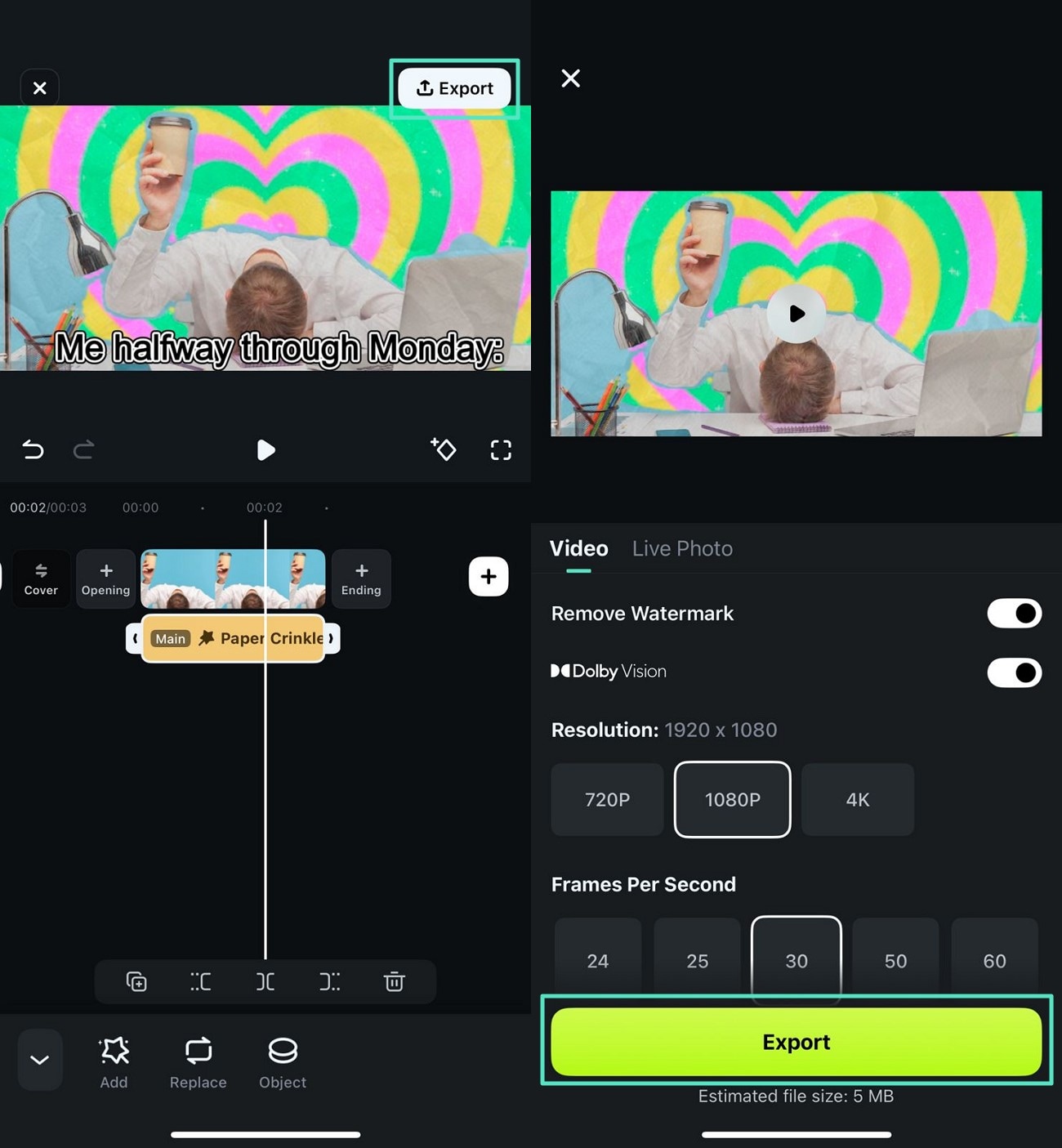 export meme as live photos