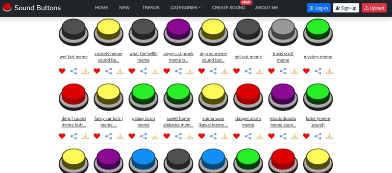 sound buttons meme sound effects collection