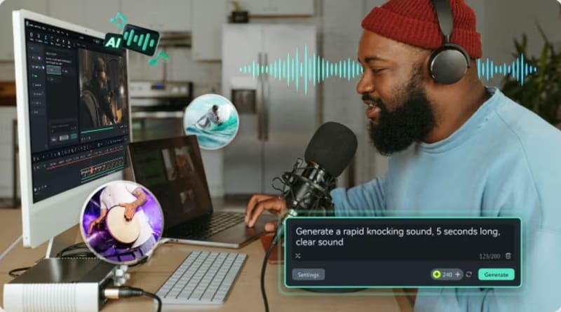 using filmora ai sound effect generator