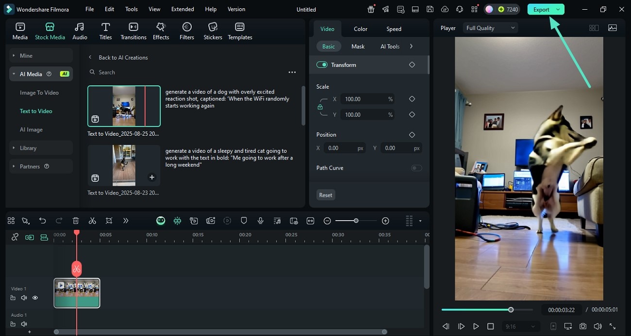review video meme and export
