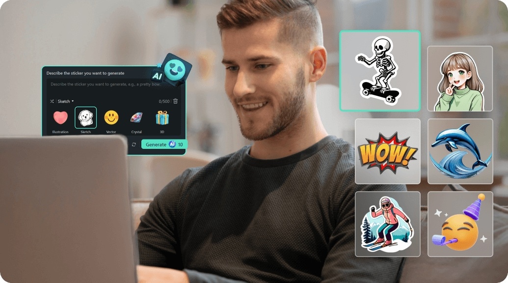 filmora ai sticker