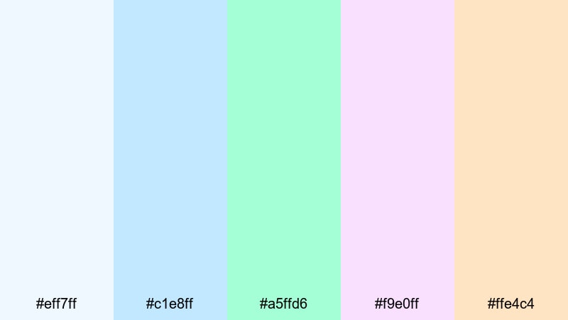 mermaid lullaby cove fantasy color palette with hex codes