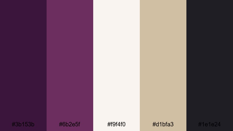 metro loft eggplant eggplant color palette with hex codes