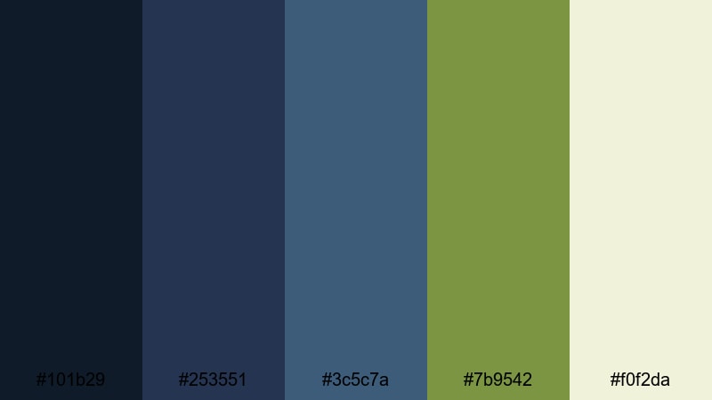 metro olive flash blue olive green color palette with hex codes