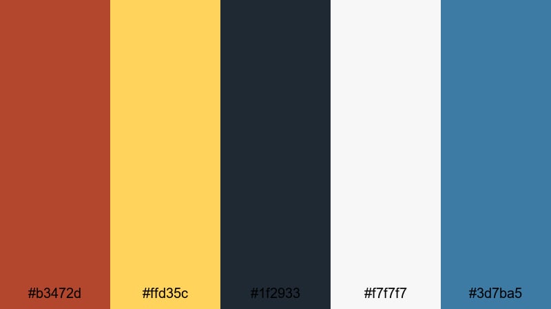 metro signal lights red rust color palette with hex codes