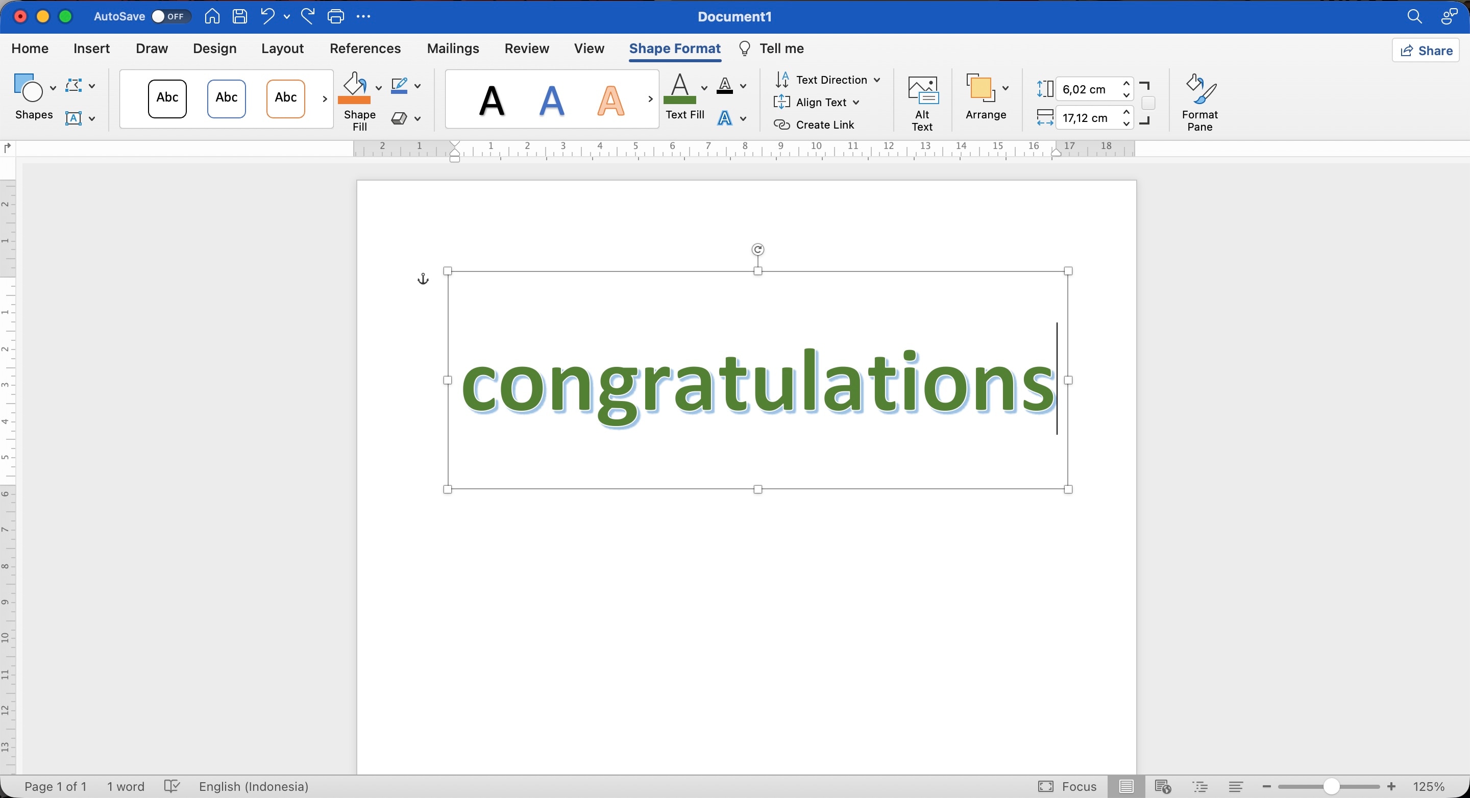resize the wordart