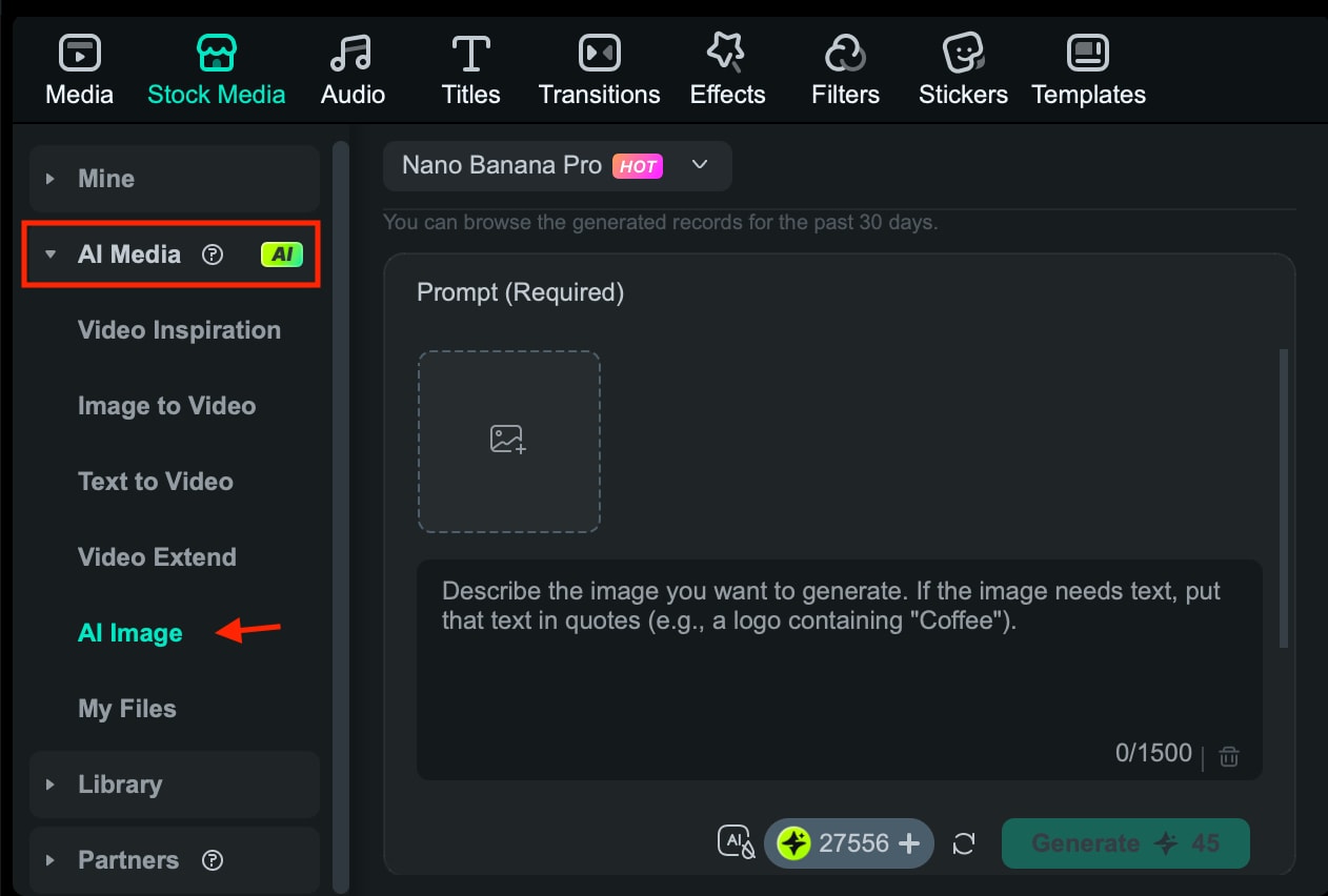 access ai image feature