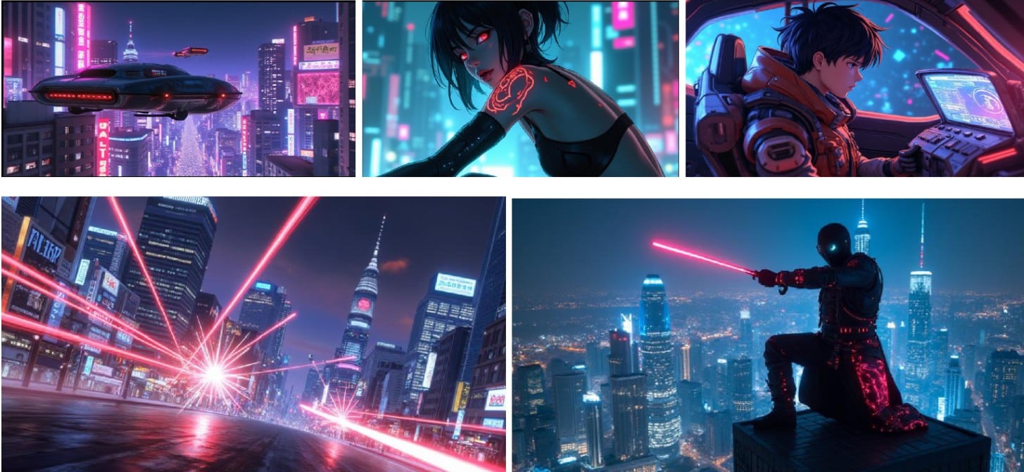 futuristic anime style