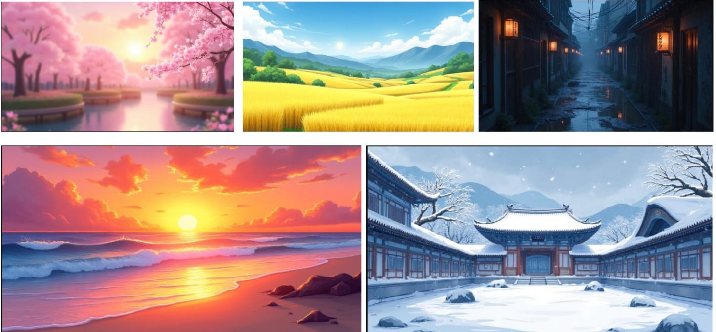 gorgeous background anime style