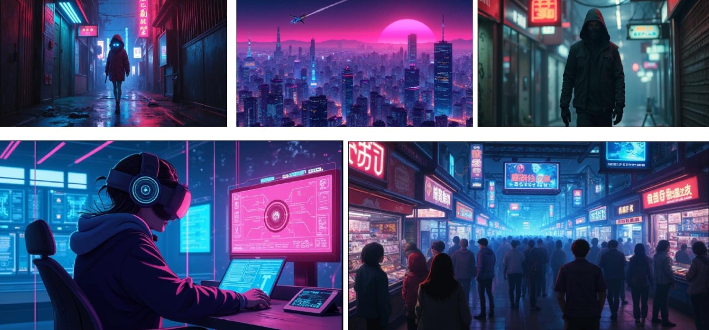 cyberpunk anime style