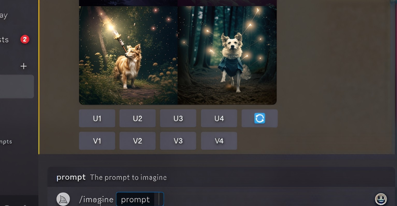 enter prompt on midjourney