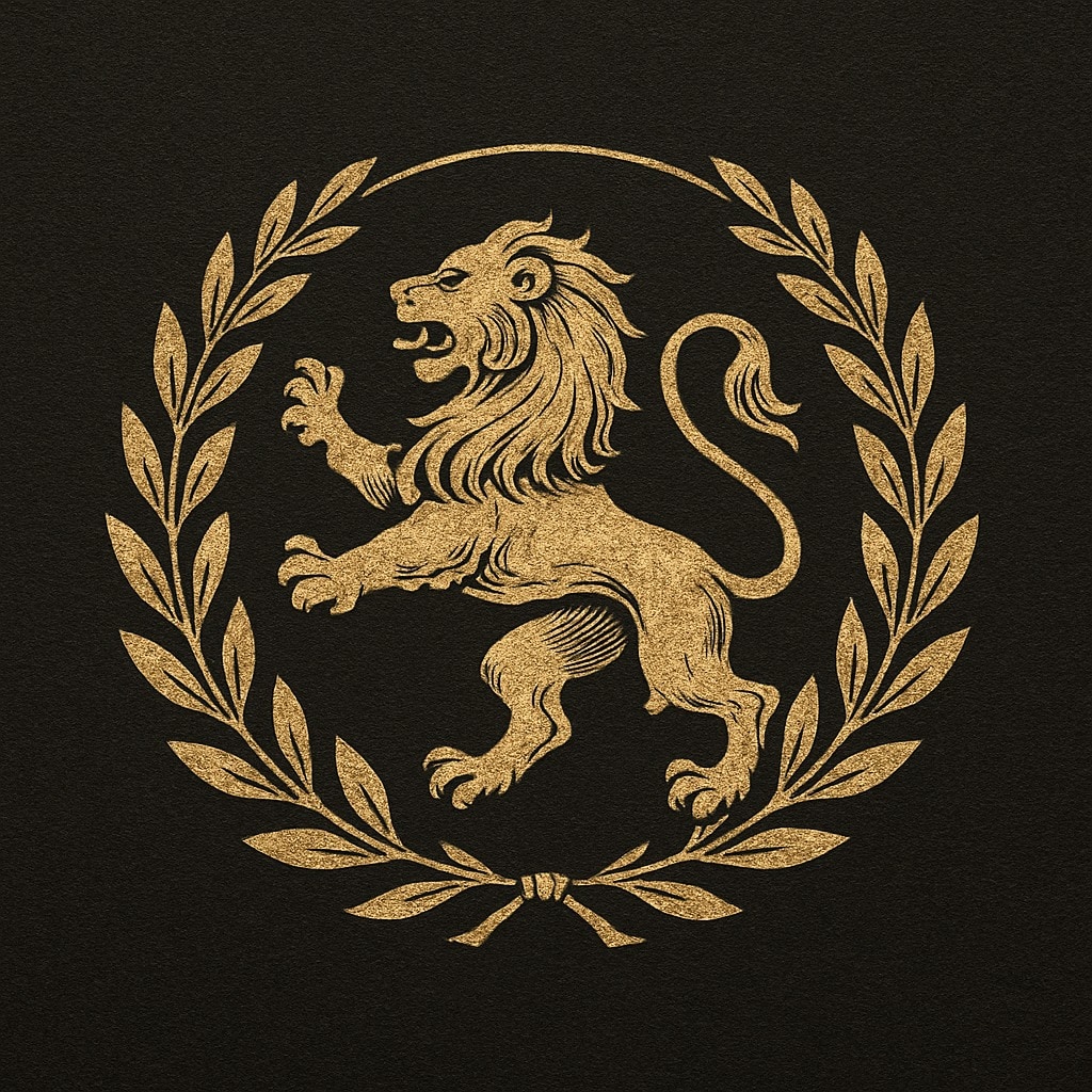 vintage emblem gold logo