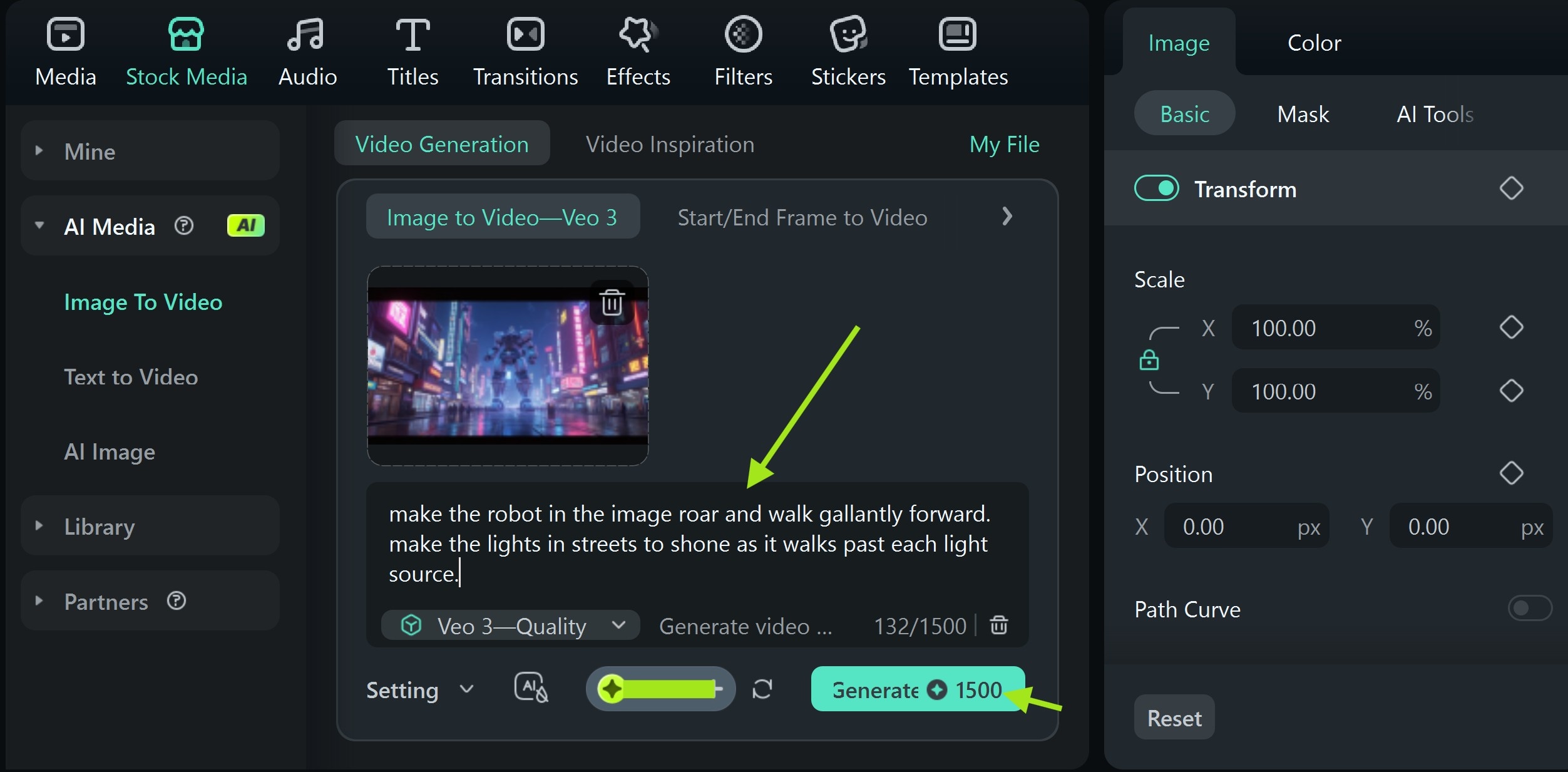 generate and export