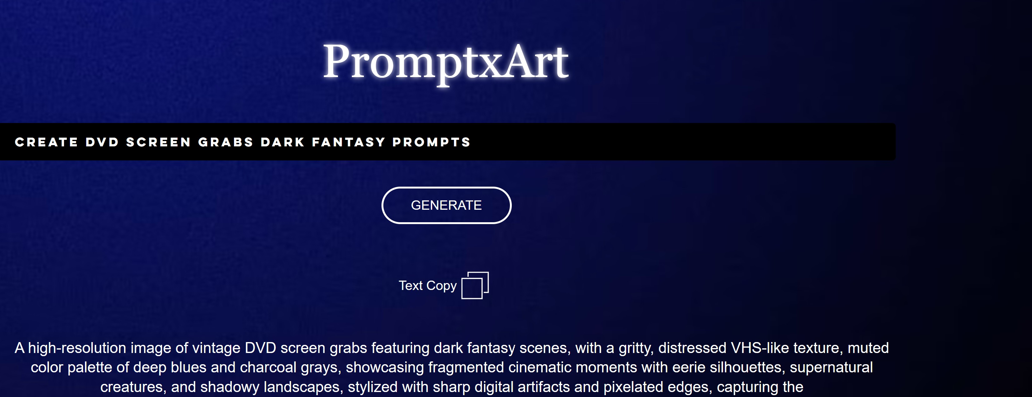 generating prompt on promptxart