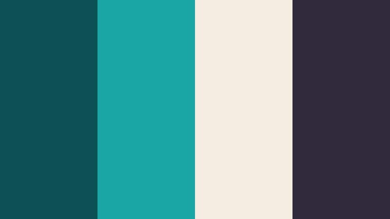 midnight atrium glow wave teal color palette with hex codes