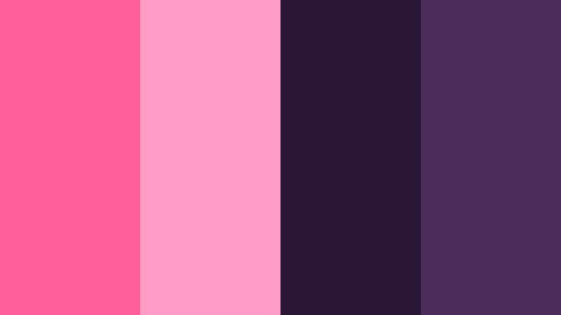 midnight blush glow glow pink color palette with hex codes