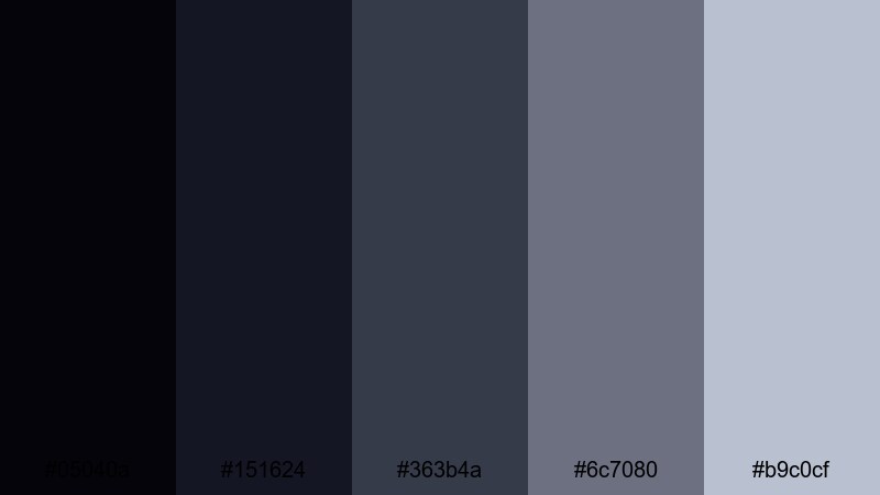 midnight cathedral shadows gothic color palette with hex codes