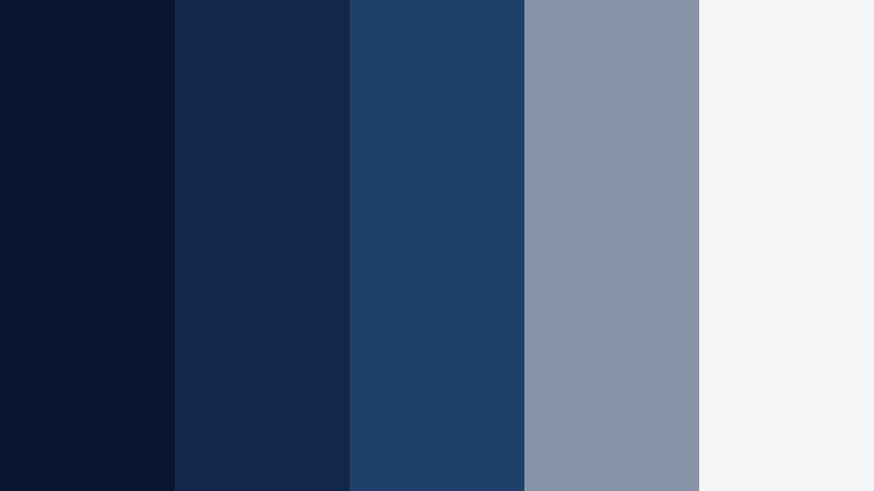 midnight cinema depths dark sapphire blue color palette with hex codes