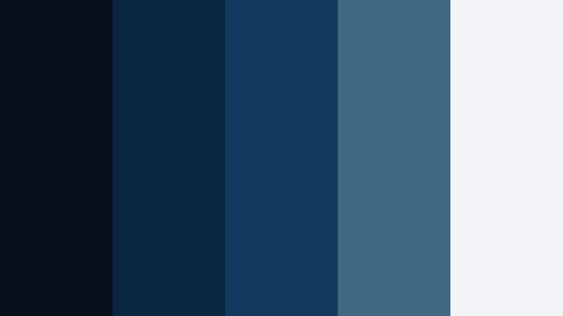 midnight cinema depths ink blue color palette with hex codes