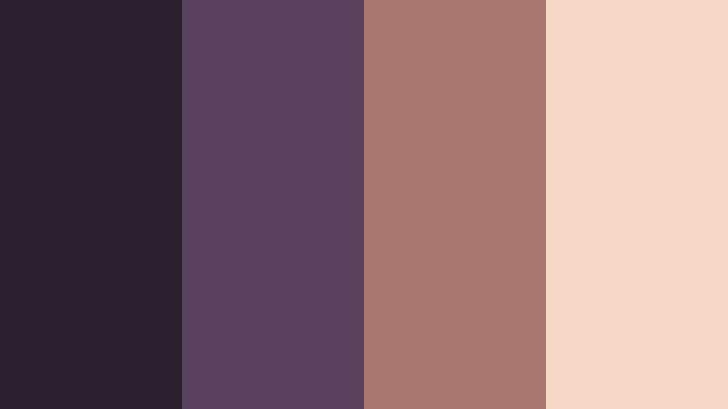 midnight cocoa chat stormy violet color palette with hex codes