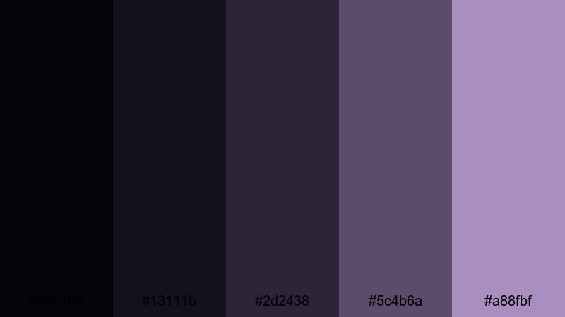 midnight corridor dread haunted house color palette with hex codes