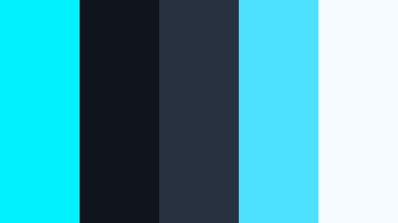 midnight dashboard neon aqua color palette with hex codes