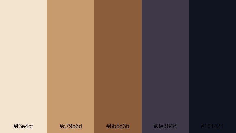 midnight desert sky desert color palette with hex codes