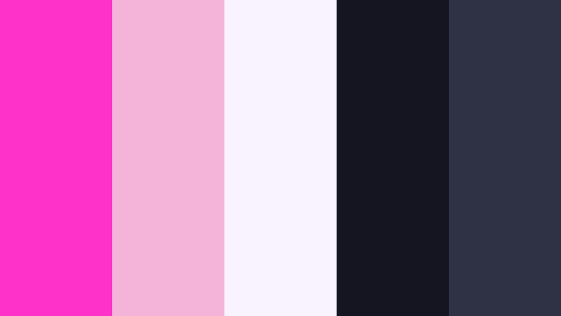 midnight gallery opening electric fuchsia color palette with hex codes
