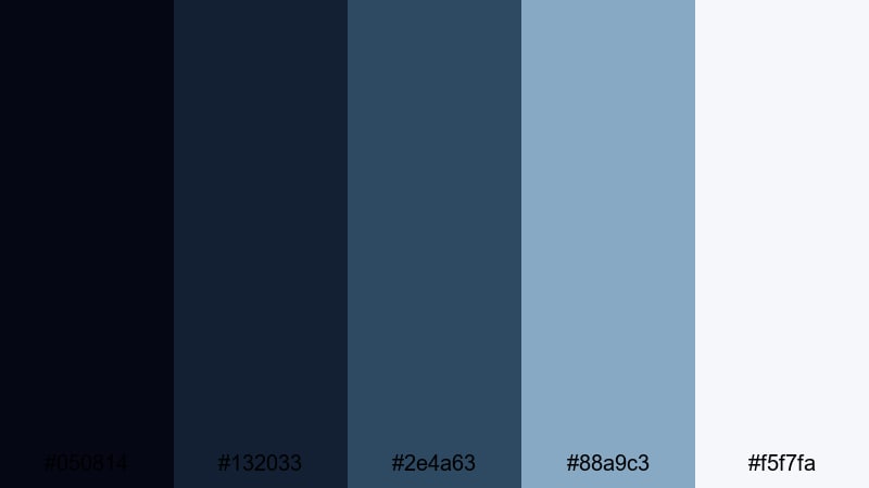 midnight glass tower luxury color palette with hex codes