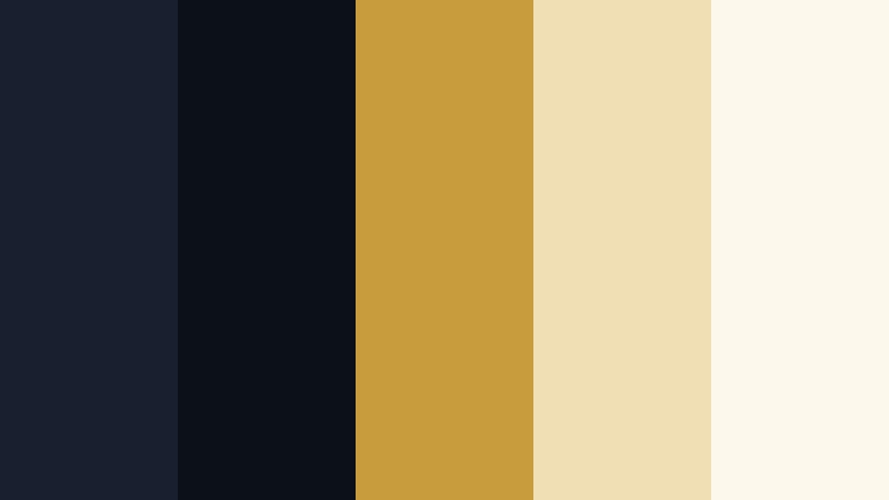 midnight gold signature deep charcoal blue color palette with hex codes