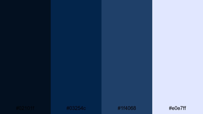 midnight harbor scene navy blue color palette with hex codes