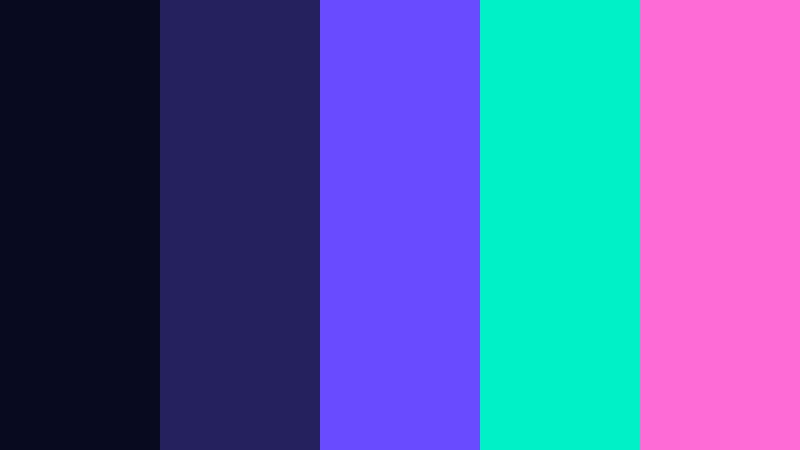 midnight hologram cyberpunk color color palette with hex codes