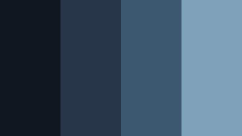 midnight interface mist blue color palette with hex codes