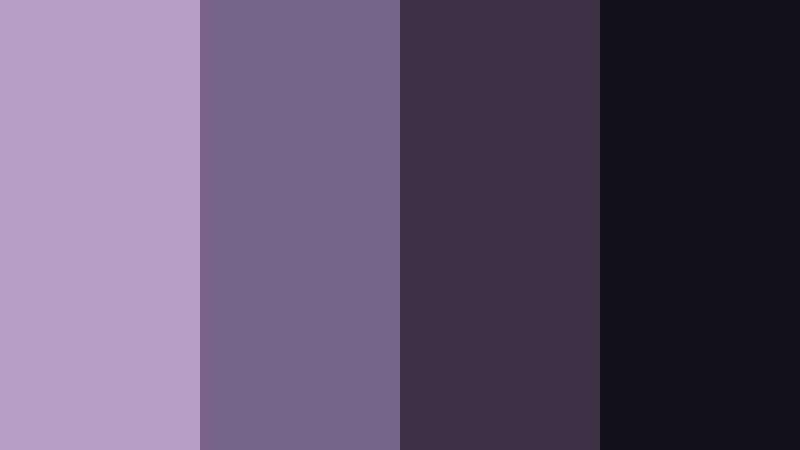 midnight lavender fog orchid smoke color palette with hex codes