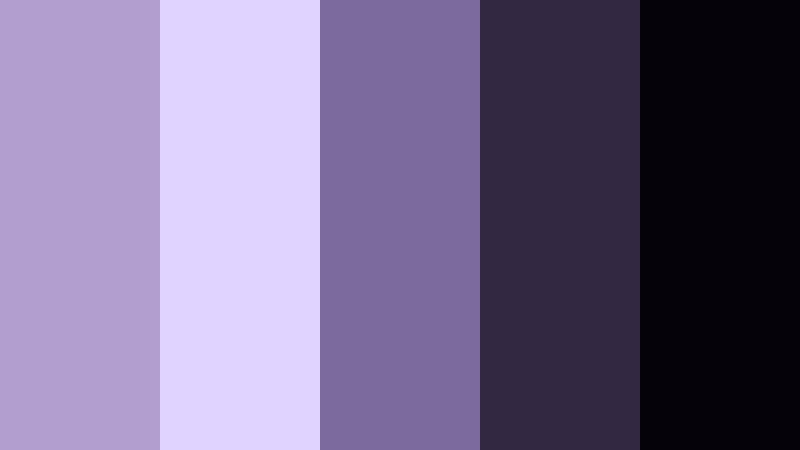 midnight lavender noir muted lavender color palette with hex codes