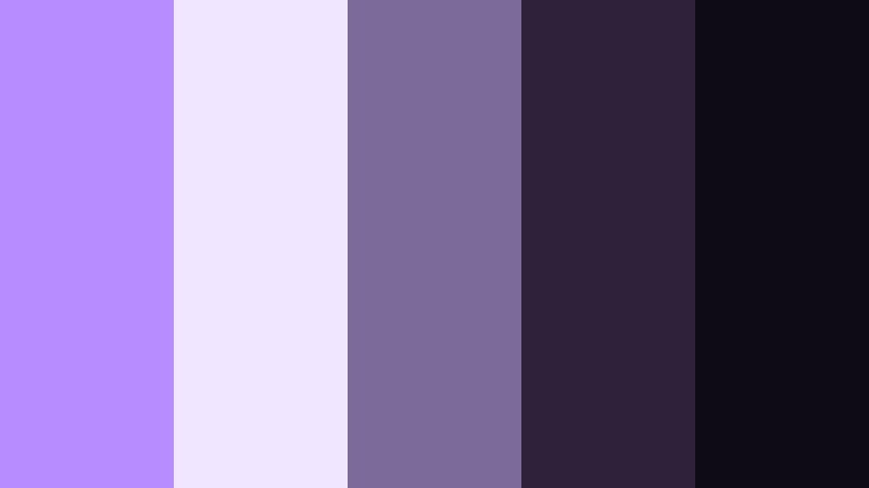 midnight lilac noir solar lilac color palette with hex codes