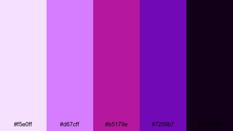 midnight magenta luxe purple magenta color palette with hex codes