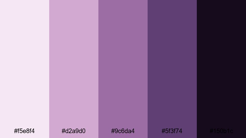 midnight mauve premiere mauve pink color palette with hex codes