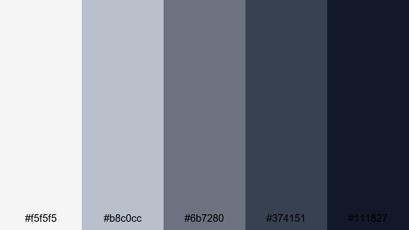 midnight minimal studio minimalist color palette with hex codes