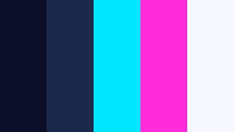 midnight neon horizon 3d animation color color palette with hex codes