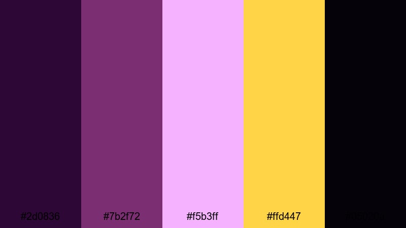 midnight plum spotlight plum color palette with hex codes