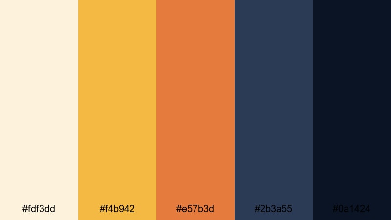 midnight port lanterns mediterranean color palette with hex codes