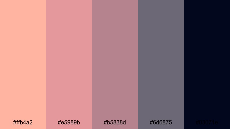 midnight ramen shop food color palette with hex codes