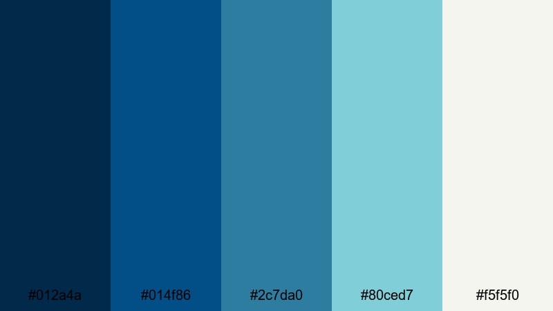 midnight riad pool moroccan color palette with hex codes