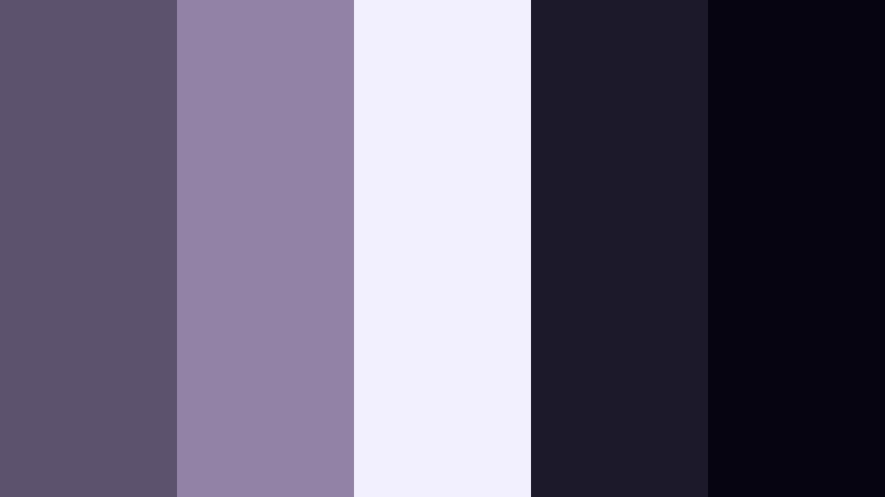 midnight rooftop echo purple ash color palette with hex codes