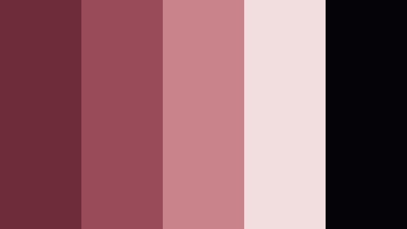 midnight rose cinema dusty rosewood color palette with hex codes