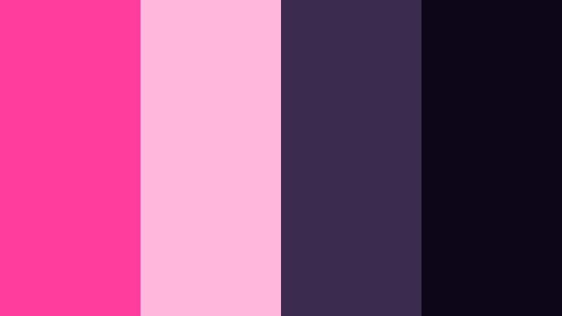 midnight rose neon cyber pink color palette with hex codes