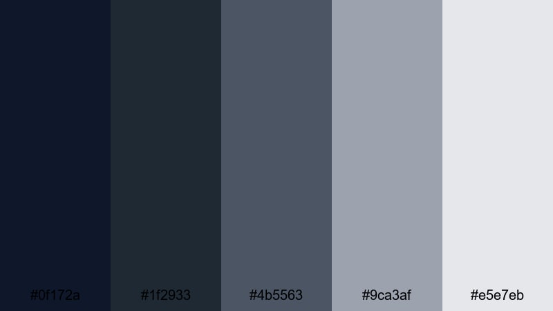 midnight stone ramparts castle color palette with hex codes