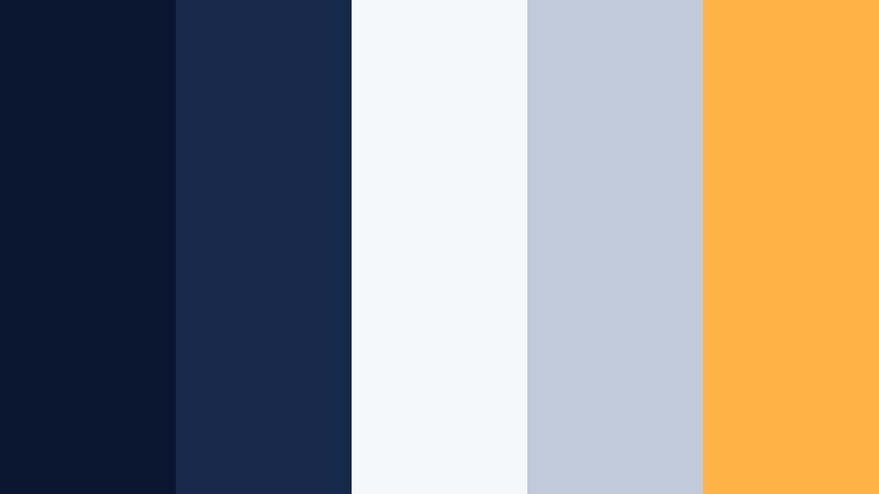 midnight studio depth contrast navy color palette with hex codes