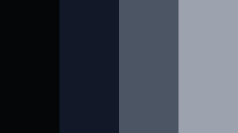 midnight studio noir coal black color palette with hex codes